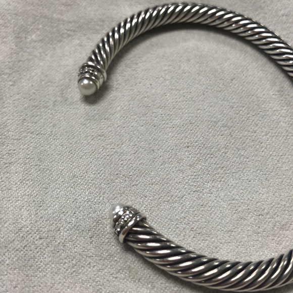 David Yurman classic cable bracelet with pearls - Picture 3 of 3